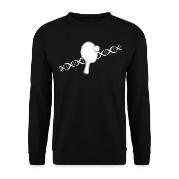 Table tennis balls Table tennis bats - Unisex Sweatshirt - black - Front - Alina (178cm) & Michal (187cm)