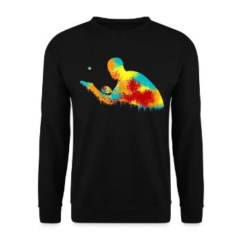 Joueur de tennis de table Tennis de table - Sweat-shirt Unisexe - noir - Devant - Alina (178cm) & Michal (187cm)