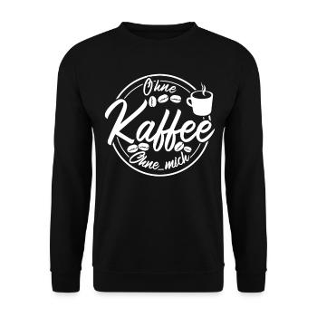 Kaffee Barista Kaffemaschine - Unisex Pullover - Schwarz - Vorne - Alina (178cm) & Michal (187cm)