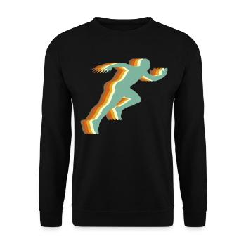 Course à pied Retro Racing Coureurs - Sweat-shirt Unisexe - noir - Devant - Alina (178cm) & Michal (187cm)