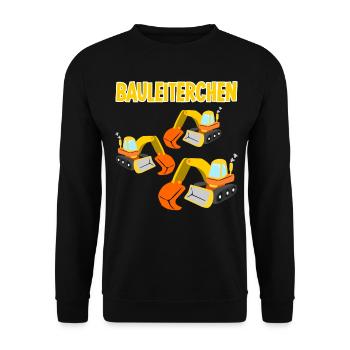 Bagger Baustelle Baggerfahrer - Unisex Pullover - Schwarz - Vorne - Alina (178cm) & Michal (187cm)
