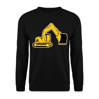 Excavator driver Excavator construction site site manager - Unisex Sweatshirt - black - Front - Alina (178cm) & Michal (187cm)