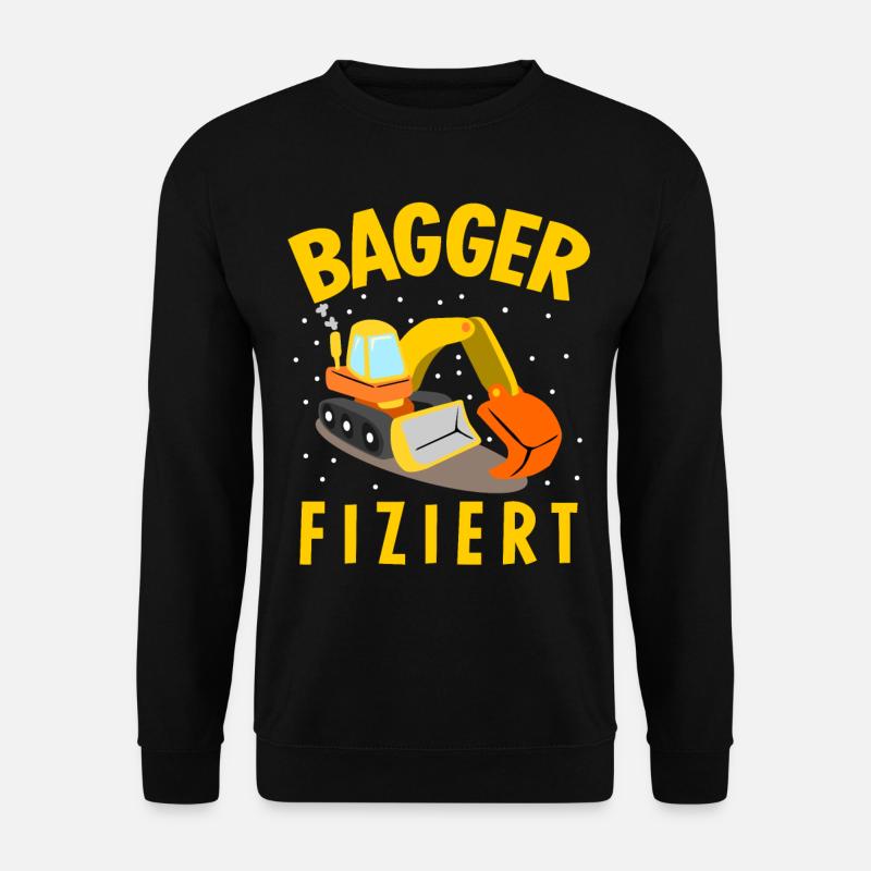 Baggerfahrer Baustelle Bagger - Unisex Pullover - Schwarz