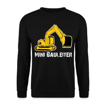 Bagger Bauleiter Baggerfahrer Baustelle - Unisex Pullover - Schwarz - Vorne - Alina (178cm) & Michal (187cm)