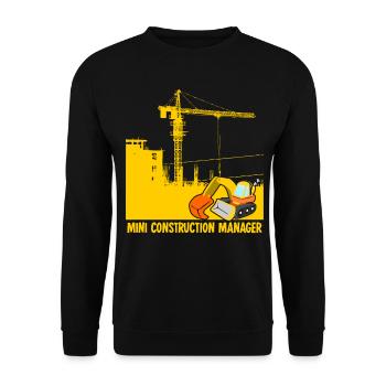 Bagger Baustelle Bauleiter Baggerfahrer - Unisex Pullover - Schwarz - Vorne - Alina (178cm) & Michal (187cm)