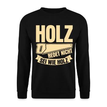Holz Säge Tischler Schreiner Holzfäller - Unisex Pullover - Schwarz - Vorne - Alina (178cm) & Michal (187cm)