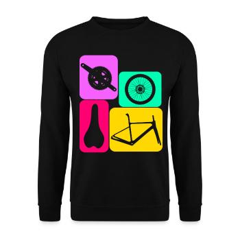 Bicycle Cyclists Cyclists - Unisex Sweatshirt - black - Front - Alina (178cm) & Michal (187cm)