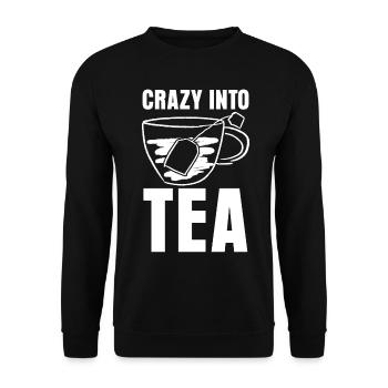Teacup Tea Drinker Tea Tea Bags - Unisex Sweatshirt - black - Front - Alina (178cm) & Michal (187cm)