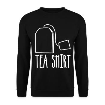 Tea Cup Tea Drinker Tea Bag Tea Cup - Unisex Sweatshirt - black - Front - Alina (178cm) & Michal (187cm)