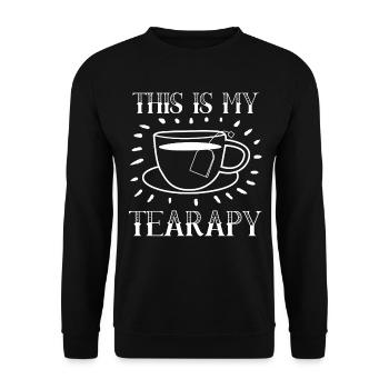 Tea Drinker Teacup Tea Bags Tea - Unisex Sweatshirt - black - Front - Alina (178cm) & Michal (187cm)