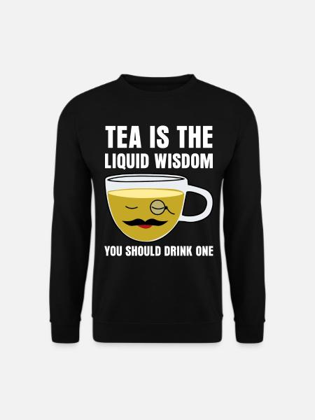Teetrinker Teetasse lustig Teebeutel Tee - Unisex Pullover - Schwarz