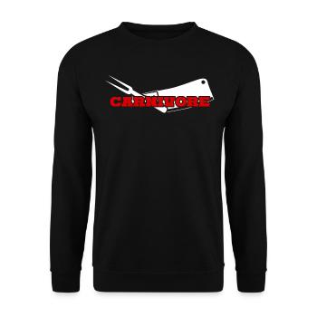 Boucher Carnivore Viande Grillade - Sweat-shirt Unisexe - noir - Devant - Alina (178cm) & Michal (187cm)