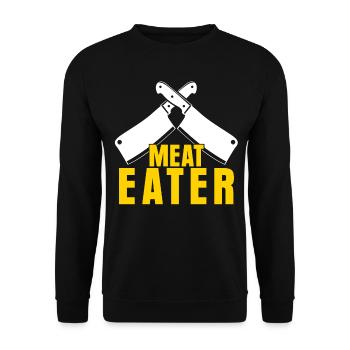 Grillades Grillades Boucher Viande Boucher - Sweat-shirt Unisexe - noir - Devant - Alina (178cm) & Michal (187cm)