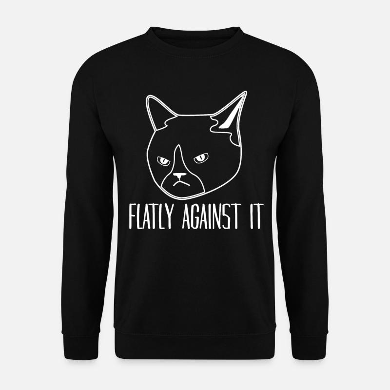 Katze Protest Ablehnung Nö Dagegen - Unisex Pullover - Schwarz