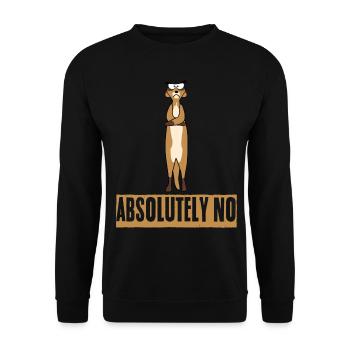 meerkat protest rejection no - Unisex Sweatshirt - black - Front - Alina (178cm) & Michal (187cm)