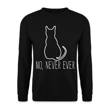 cat no protest no rejection against it - Unisex Sweatshirt - black - Front - Alina (178cm) & Michal (187cm)