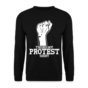 Protest Rejection No No - Unisex Sweatshirt - black - Front - Alina (178cm) & Michal (187cm)