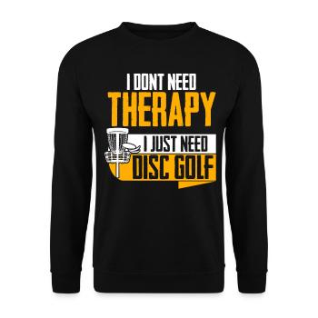 Disc golf Frisbee Therapy Discgolf - Unisex Sweatshirt - black - Front - Alina (178cm) & Michal (187cm)