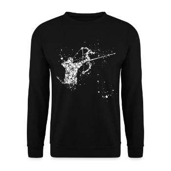 3D Archery Raindrops Archer - Unisex Sweatshirt - black - Front - Alina (178cm) & Michal (187cm)