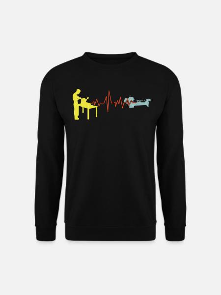 Turner retro lathe machine - Unisex Sweatshirt - black