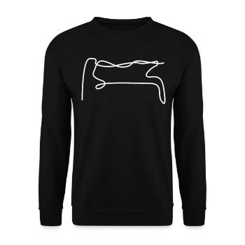 Turner abstract lathe machine - Unisex Sweatshirt - black - Front - Alina (178cm) & Michal (187cm)