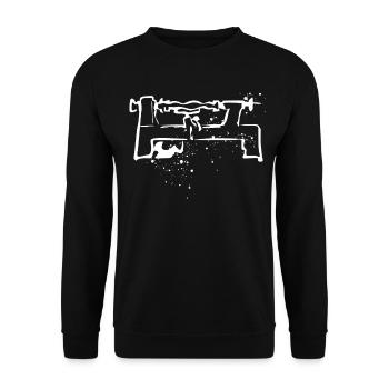 Lathe Turner Drecher - Unisex Sweatshirt - black - Front - Alina (178cm) & Michal (187cm)