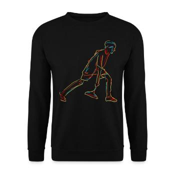 Curling Stick Sport Stick shooter - Unisex Sweatshirt - black - Front - Alina (178cm) & Michal (187cm)