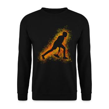Stick shooter Curling Stick sports - Unisex Sweatshirt - black - Front - Alina (178cm) & Michal (187cm)