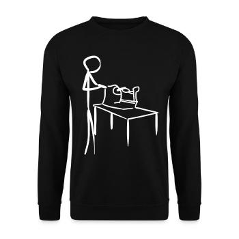 Machine à tour de menuisier tourneur sur bois - Sweat-shirt Unisexe - noir - Devant - Alina (178cm) & Michal (187cm)