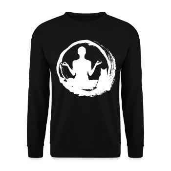 Yoga Cat Meditation Cats - Unisex Sweatshirt - black - Front - Alina (178cm) & Michal (187cm)