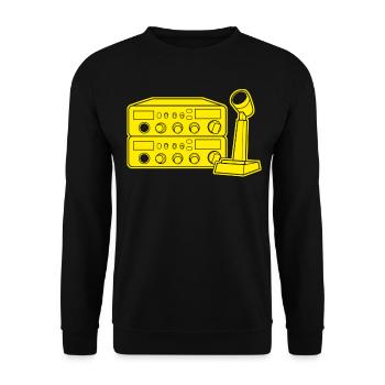 Amateurfunker Funkgerät Amateurfunk - Unisex Pullover - Schwarz - Vorne - Alina (178cm) & Michal (187cm)