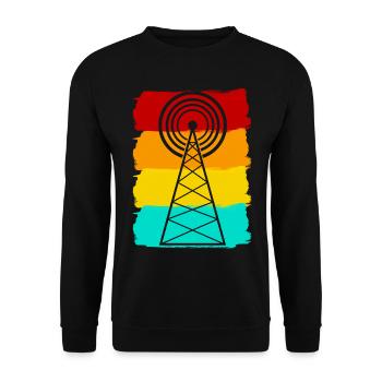 Amateurfunker Antenne Amateurfunk - Unisex Pullover - Schwarz - Vorne - Alina (178cm) & Michal (187cm)