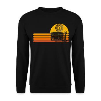 Radio amateur Antenne rétro Radio - Sweat-shirt Unisexe - noir - Devant - Alina (178cm) & Michal (187cm)