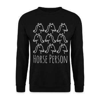 Reiten Pferd Pferde Reiter - Unisex Pullover - Schwarz - Vorne - Alina (178cm) & Michal (187cm)