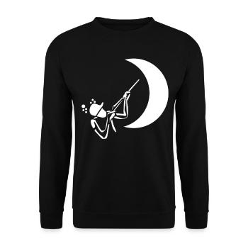 Shooting Club Moon Target - Unisex Sweatshirt - black - Front - Alina (178cm) & Michal (187cm)