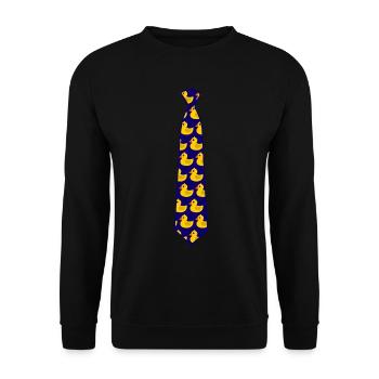 Cravate Canards Canetons Cravates - Sweat-shirt Unisexe - noir - Devant - Alina (178cm) & Michal (187cm)
