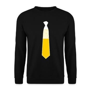 Cravate Cravate de bière Cravates de bière - Sweat-shirt Unisexe - noir - Devant - Alina (178cm) & Michal (187cm)
