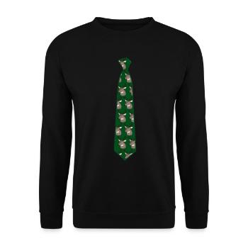 Cravate Deer Liens - Sweat-shirt Unisexe - noir - Devant - Alina (178cm) & Michal (187cm)