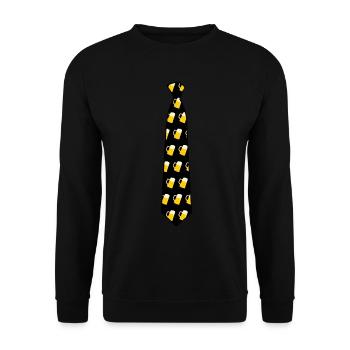 Tie Beer Beer Tie Ties - Unisex Sweatshirt - black - Front - Alina (178cm) & Michal (187cm)