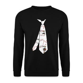 Tie Poker Card Game Ties - Unisex Sweatshirt - black - Front - Alina (178cm) & Michal (187cm)