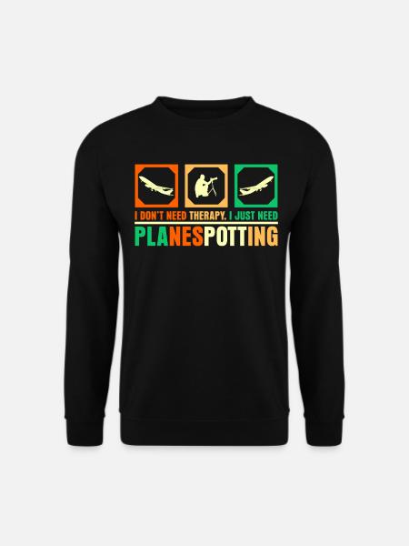 Planespotting retro Planespotter - Unisex Pullover - Schwarz