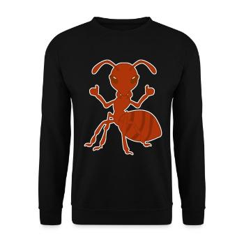 La fourmi lève les fourmis - Sweat-shirt Unisexe - noir - Devant - Alina (178cm) & Michal (187cm)
