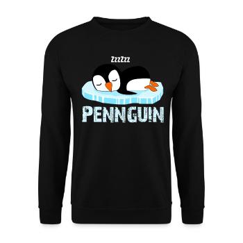 Penguin sleeps sleeping penguins - Unisex Sweatshirt - black - Front - Alina (178cm) & Michal (187cm)