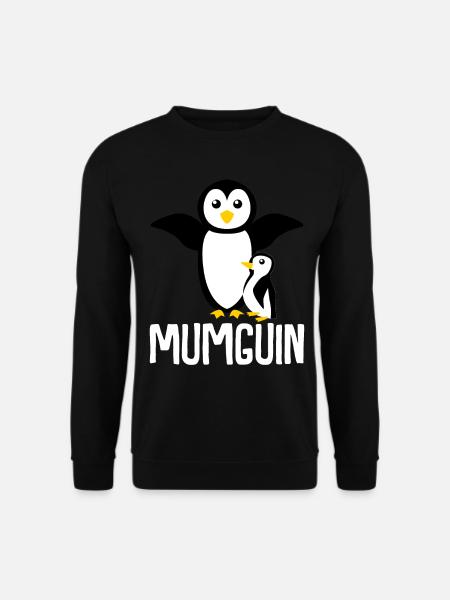Pingouin Mama Mère Pingouins - Sweat-shirt Unisexe - noir