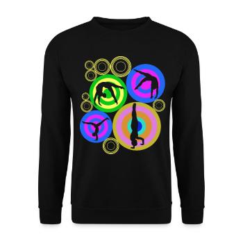 RSG Gymnastique Handstand Gymnastique Gymnaste - Sweat-shirt Unisexe - noir - Devant - Alina (178cm) & Michal (187cm)