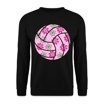 Volleyball Ball Volleyballerin - Unisex Pullover - Schwarz - Vorne - Alina (178cm) & Michal (187cm)