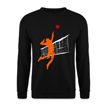Volleyball Volleyballspieler - Unisex Pullover - Schwarz - Vorne - Alina (178cm) & Michal (187cm)