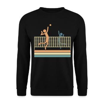 Volleyballspieler Volleyball - Unisex Pullover - Schwarz - Vorne - Alina (178cm) & Michal (187cm)