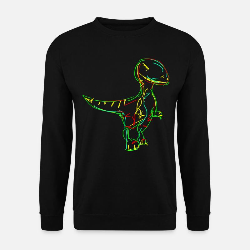 Dinos Velociraptor Dinosaurier - Unisex Pullover - Schwarz