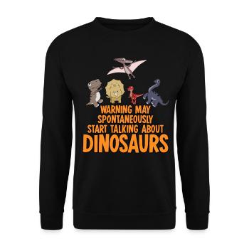 Dinosaurier Dino Dinos Dinosaur - Unisex Sweatshirt - black - Front - Alina (178cm) & Michal (187cm)